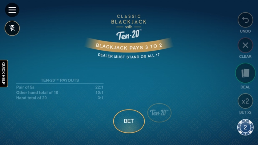 Classic Blackjack with Ten 20 — Juega 100% gratis en modo demo 2 Blackjack clásico con diez 20.jpg