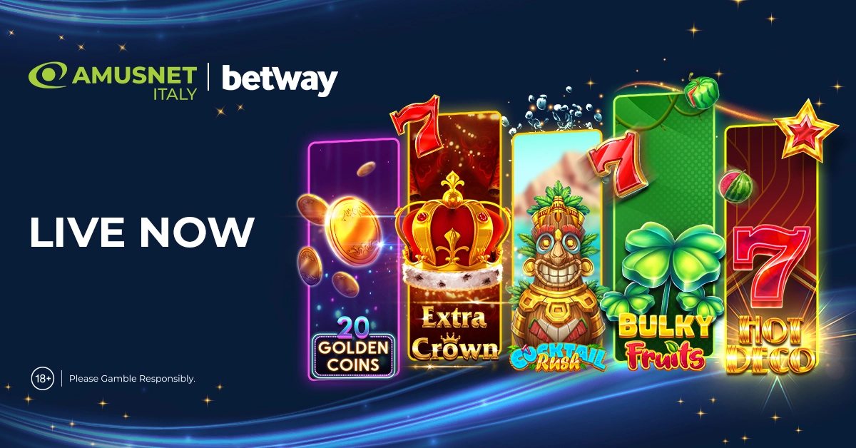 Amusnet viene en vivo con Betway en Italia 1 Amusnet y Betway en Italia