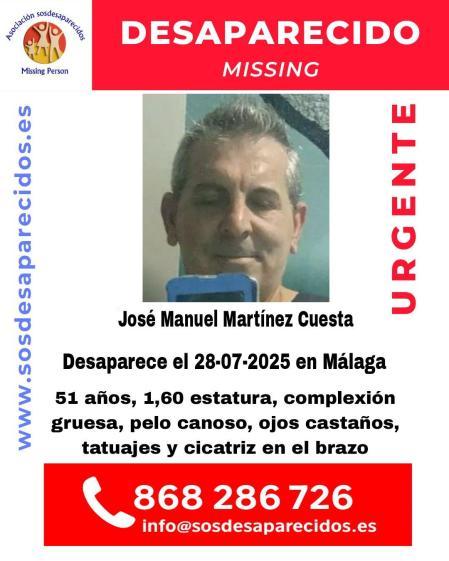 José Manuel Martínez search poster