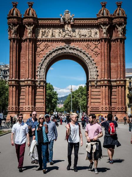 Tourists in Girona