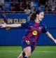 Aitana Bonmatí, feliz tras marcar uno de sus dos goles ante el DUX Logroño