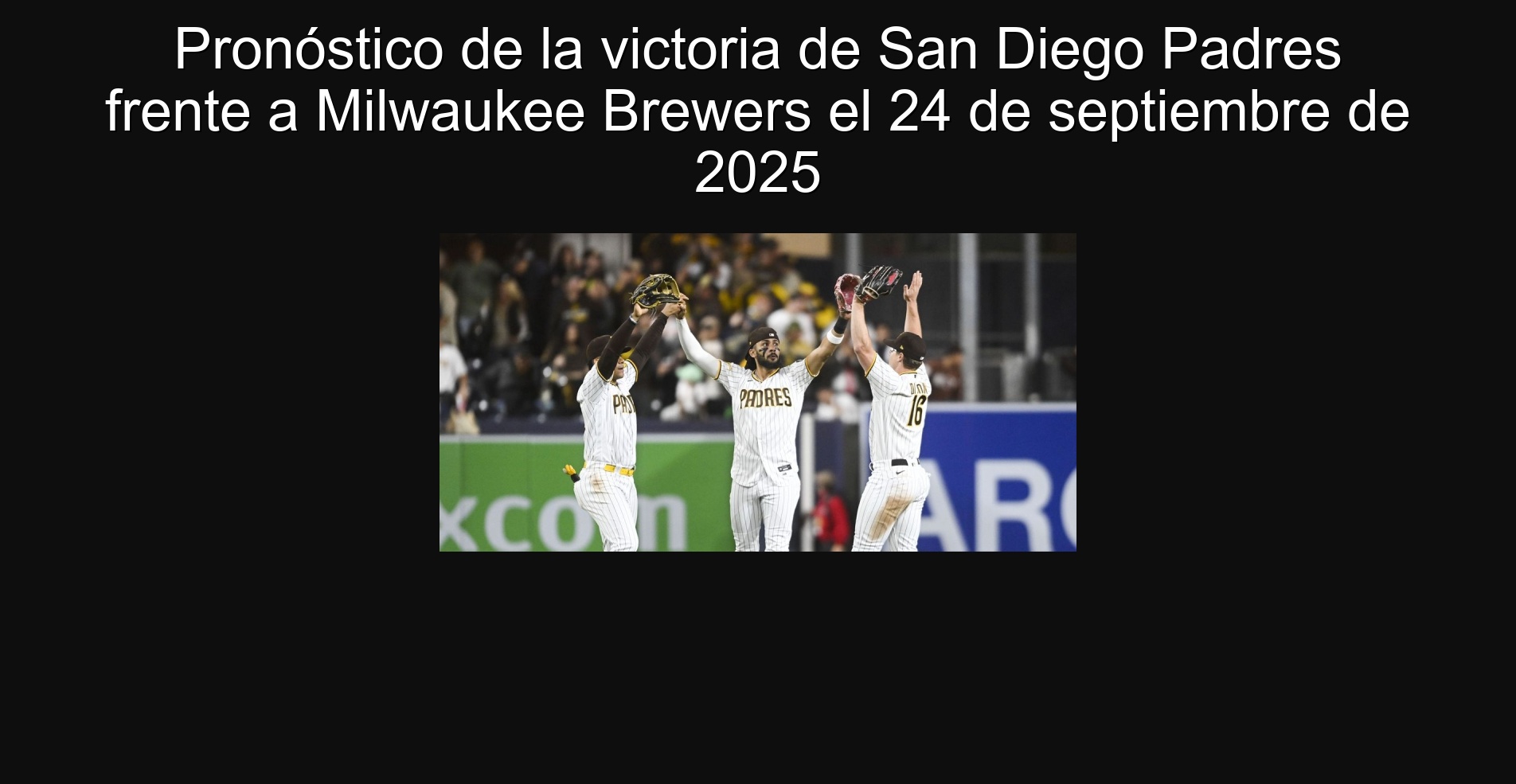 San Diego Padres Victory Forecast against Milwaukee Brewers on September 24, 2025