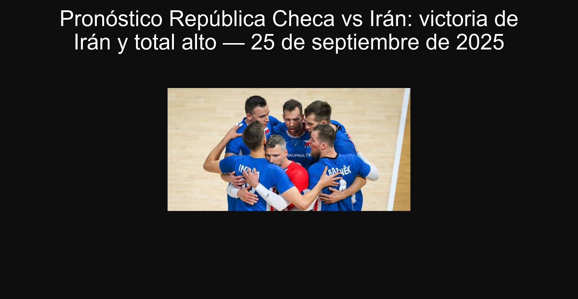 Czech Republic Prognosis Iran: Victoria de Iran and Total Alto - September 25, 2025 1 304832