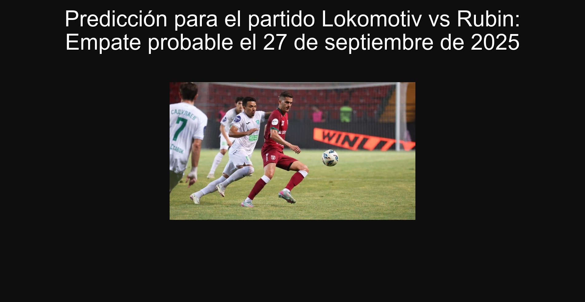 Prediction for the Lokomotiv Vs Rubin party: Probable draw on September 27, 2025