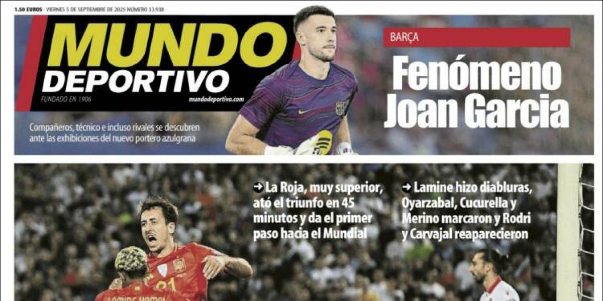 La victoria de España frente a Bulgaria en el clasificatorio para el Mundial de 2026, protagonista de las portadas deportivas de hoy 1 68ba6fafd3cf8