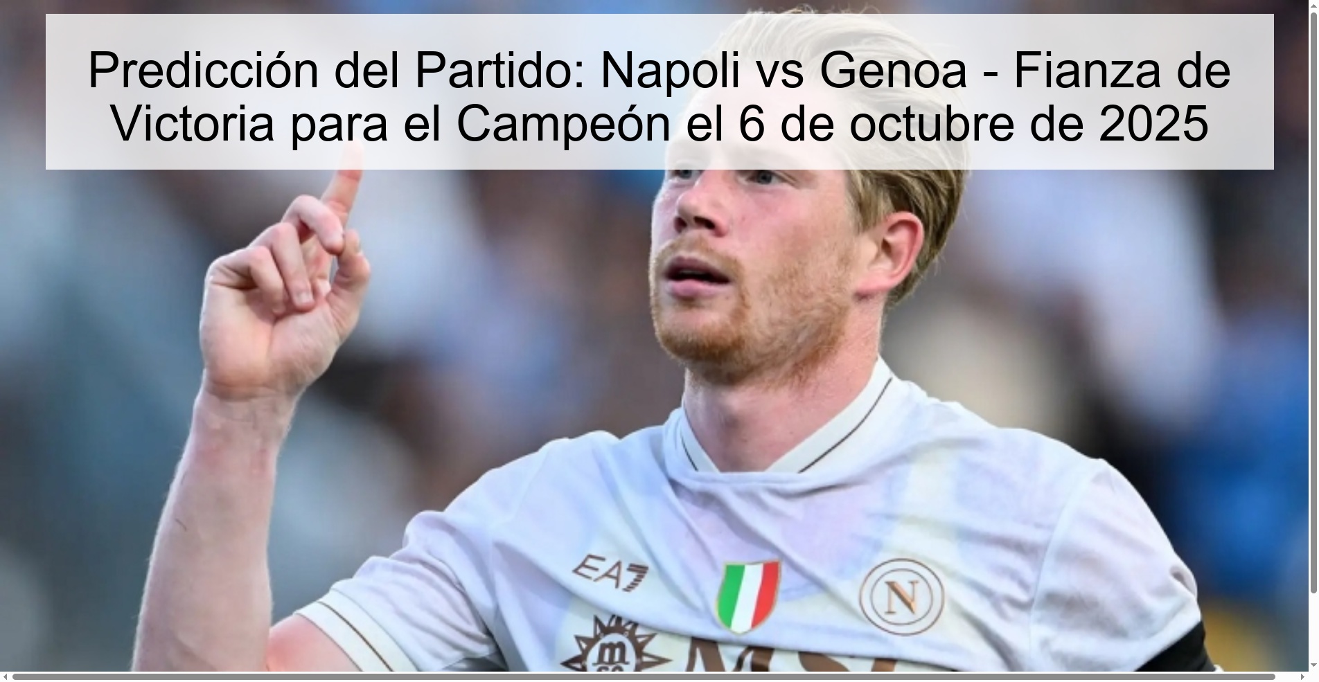 Party Prediction: Napoli vs Genoa - Victoria bail for the champion on October 6, 2025