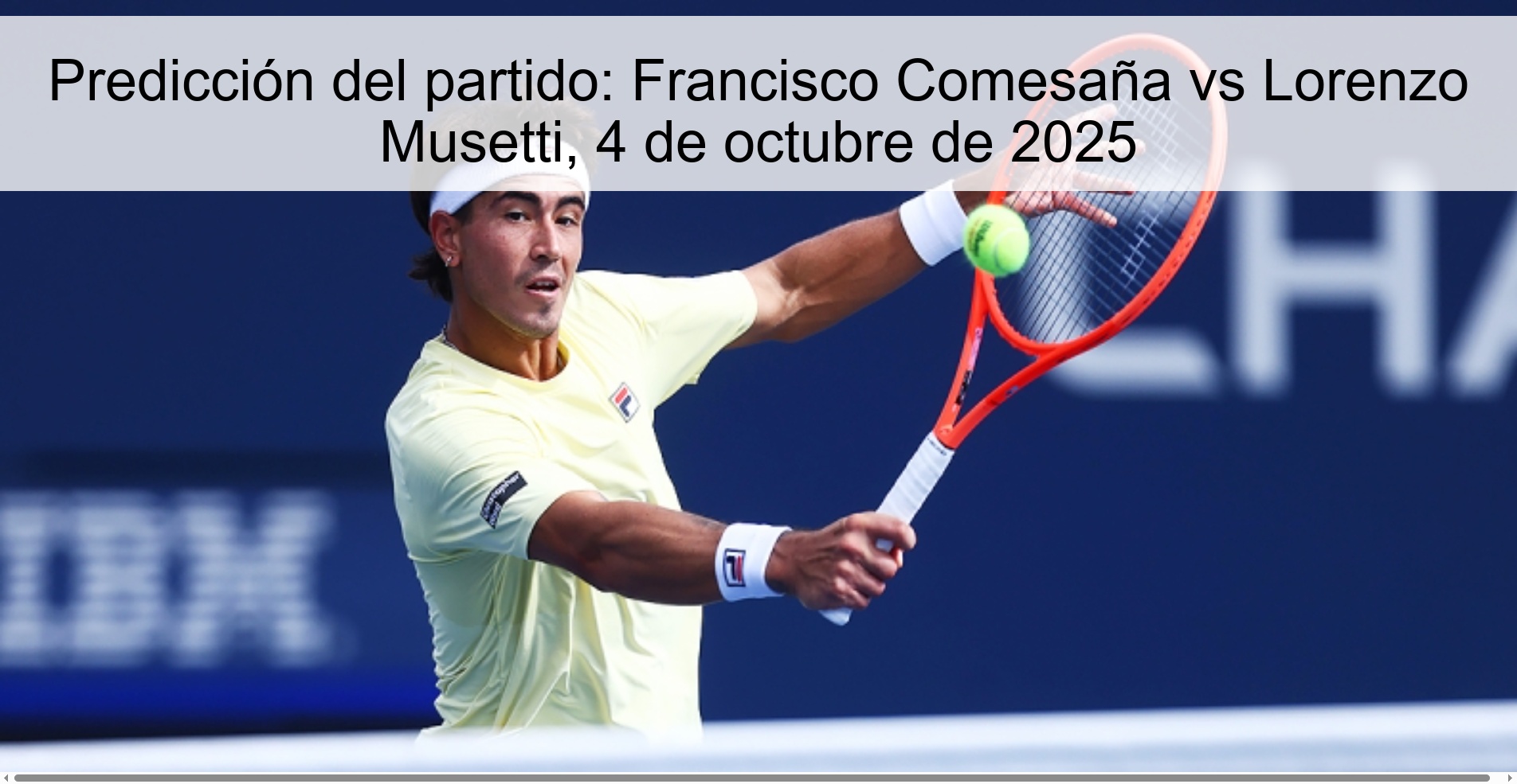Party Prediction: Francisco Comesaña vs Lorenzo Musetti, October 4, 2025