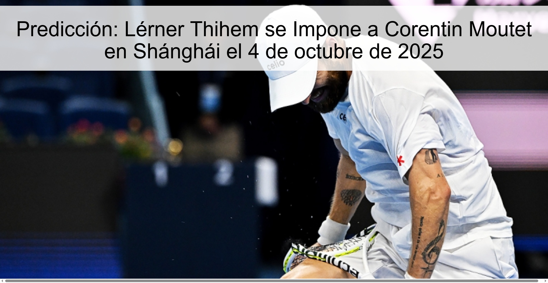 Prediction: Léner Thihem is imposed on Corentin Moutet in Shanghai on October 4, 2025