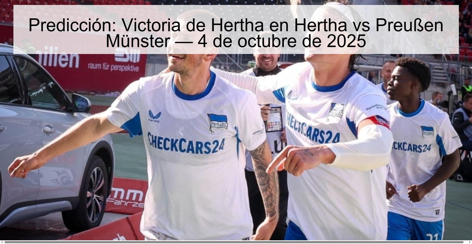Prediction: Hertha victory in Hertha vs Preußen Münster - October 4, 2025