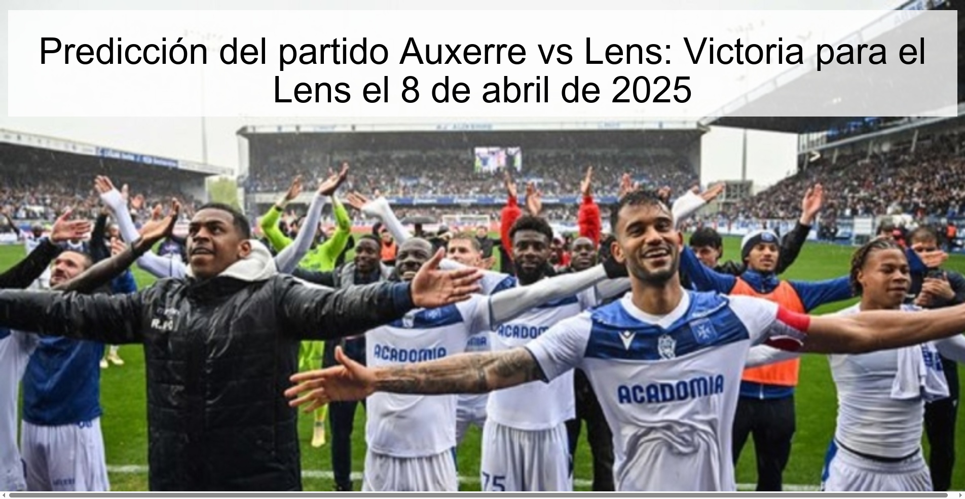 Auxerre Vs Lens Party Prediction: Victoria for the Lens on April 8, 2025