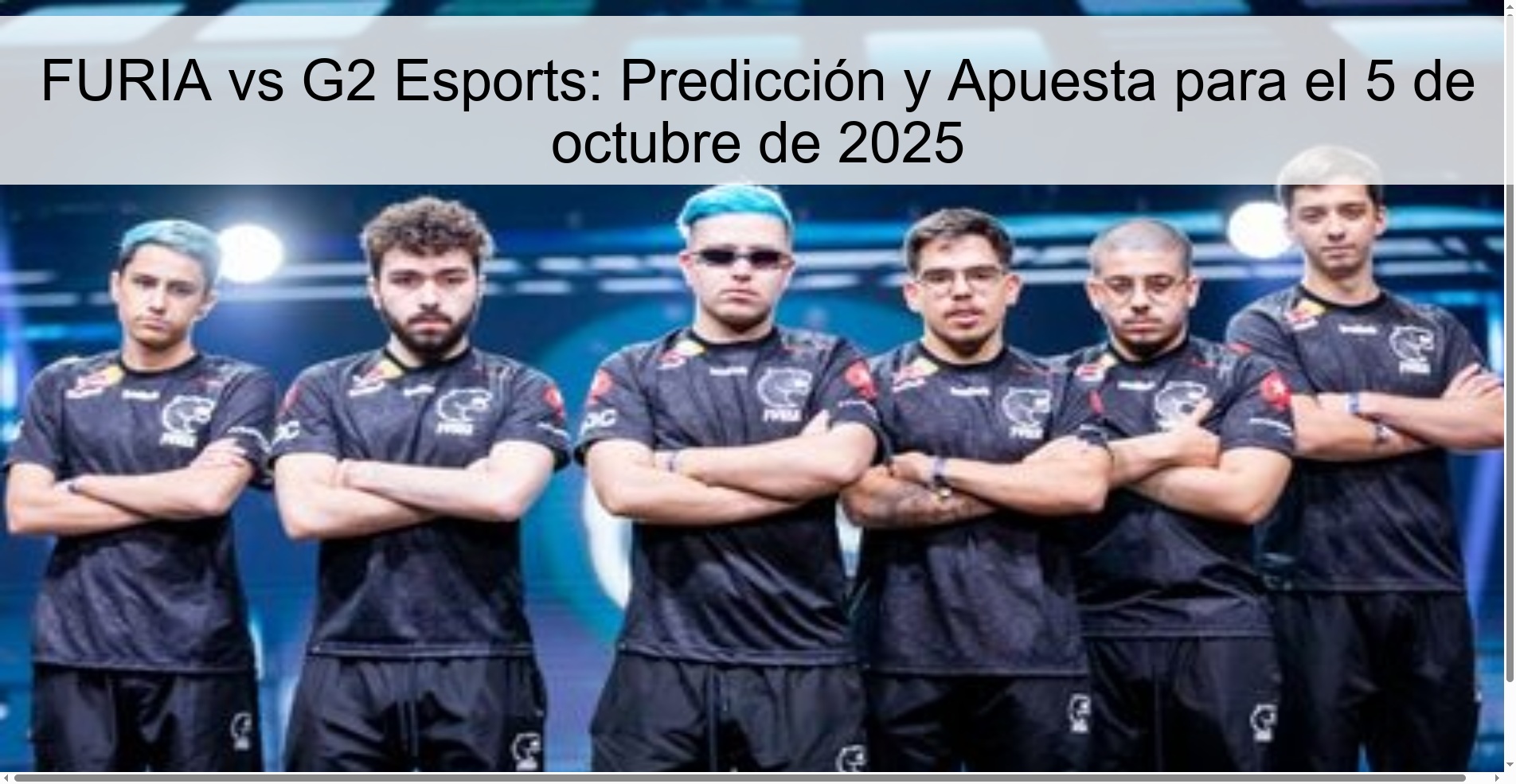 FURIA vs G2 Esports: Predicción y Apuesta para el 5 de octubre de 2025 1 309107