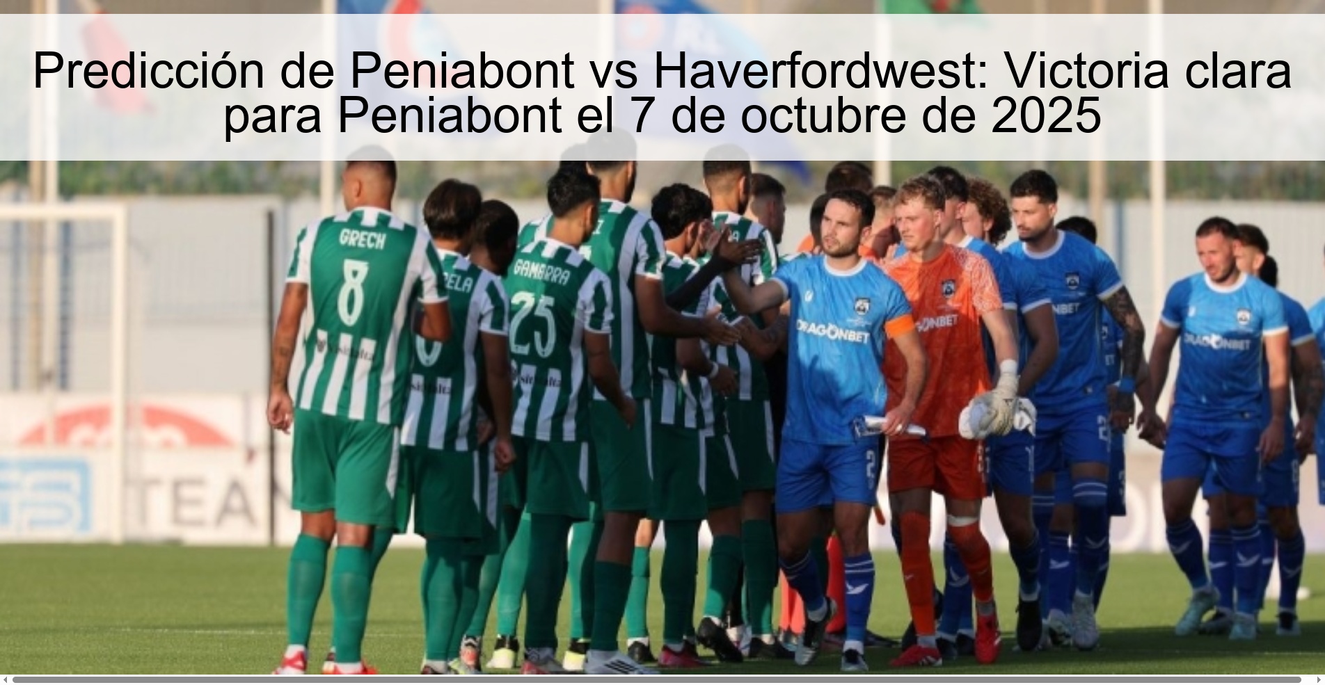 Peniabont vs Haverfordwest Prediction: Clear victory for Peniabont on October 7, 2025