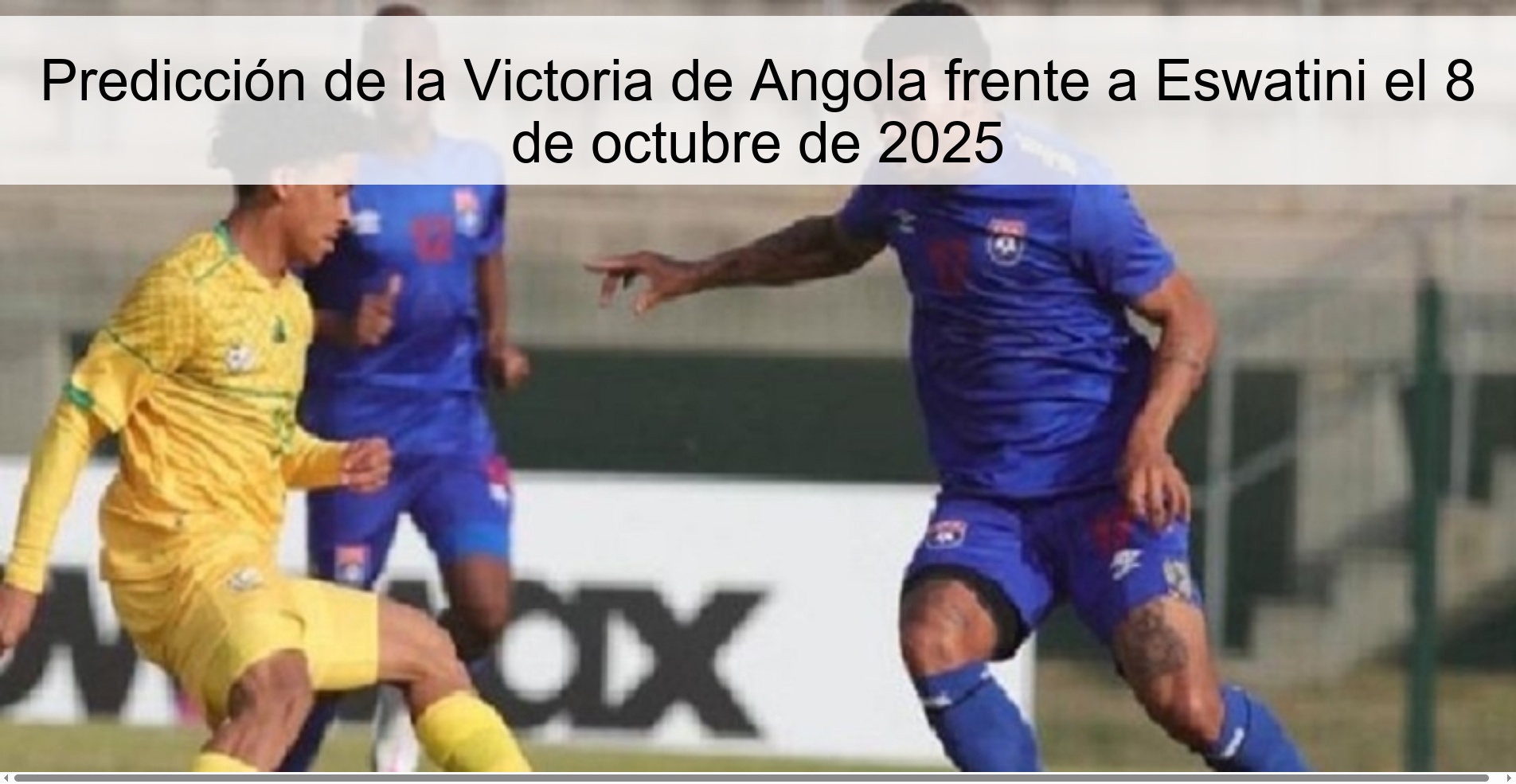 Prediction of Angola's Victory against Eswatini on October 8, 2025