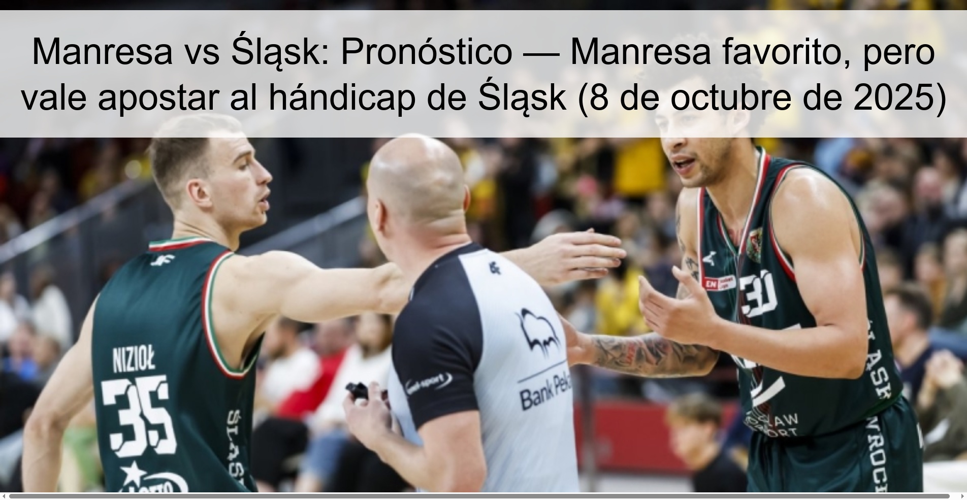 Manresa vs Śląsk: Prediction — Manresa favorite, but it is worth betting on Śląsk's handicap (October 8, 2025)