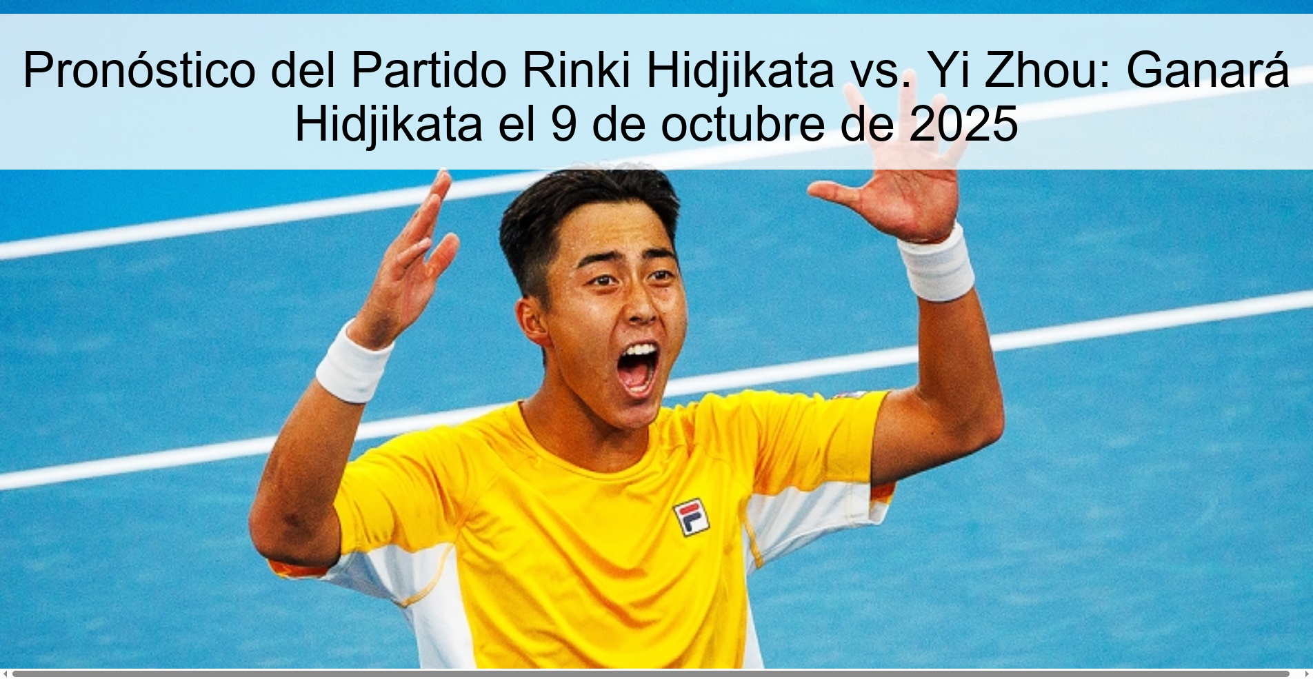 Pronóstico del Partido Rinki Hidjikata vs. Yi Zhou: Ganará Hidjikata el 9 de octubre de 2025 1 310226