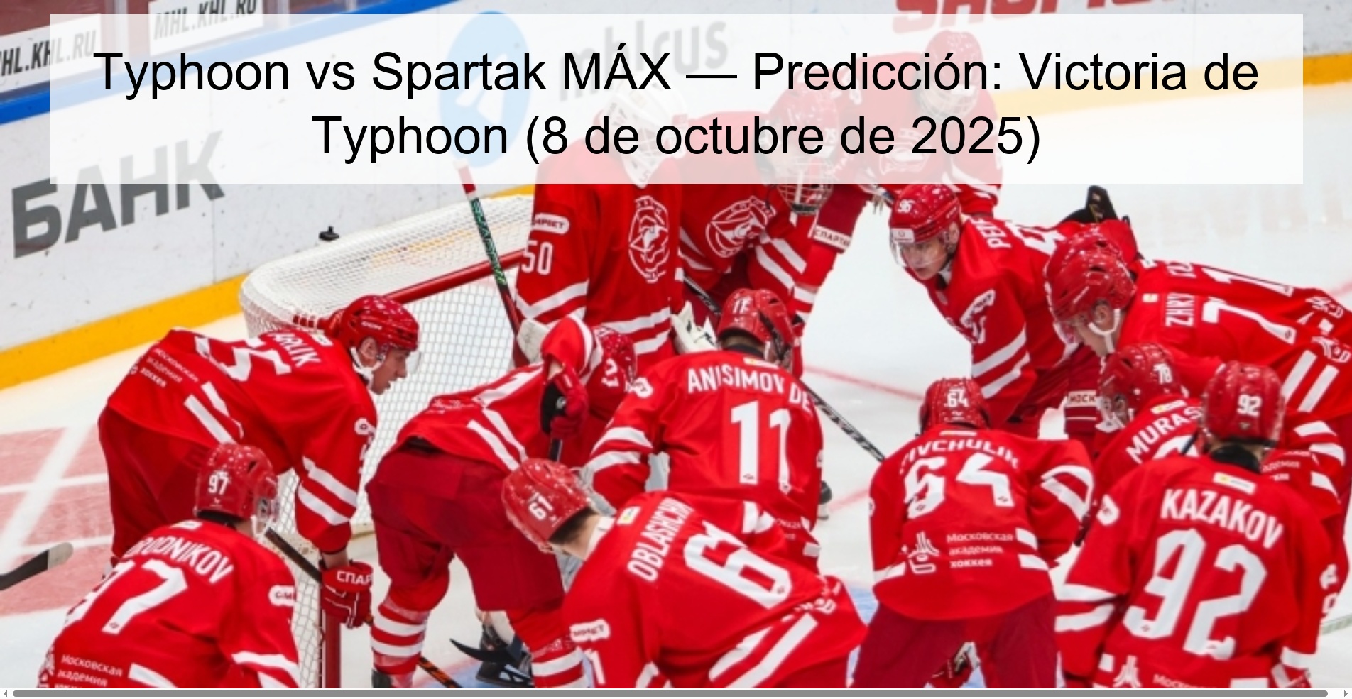 Typhoon vs Spartak MAX — Prediction: Typhoon Victory (October 8, 2025)