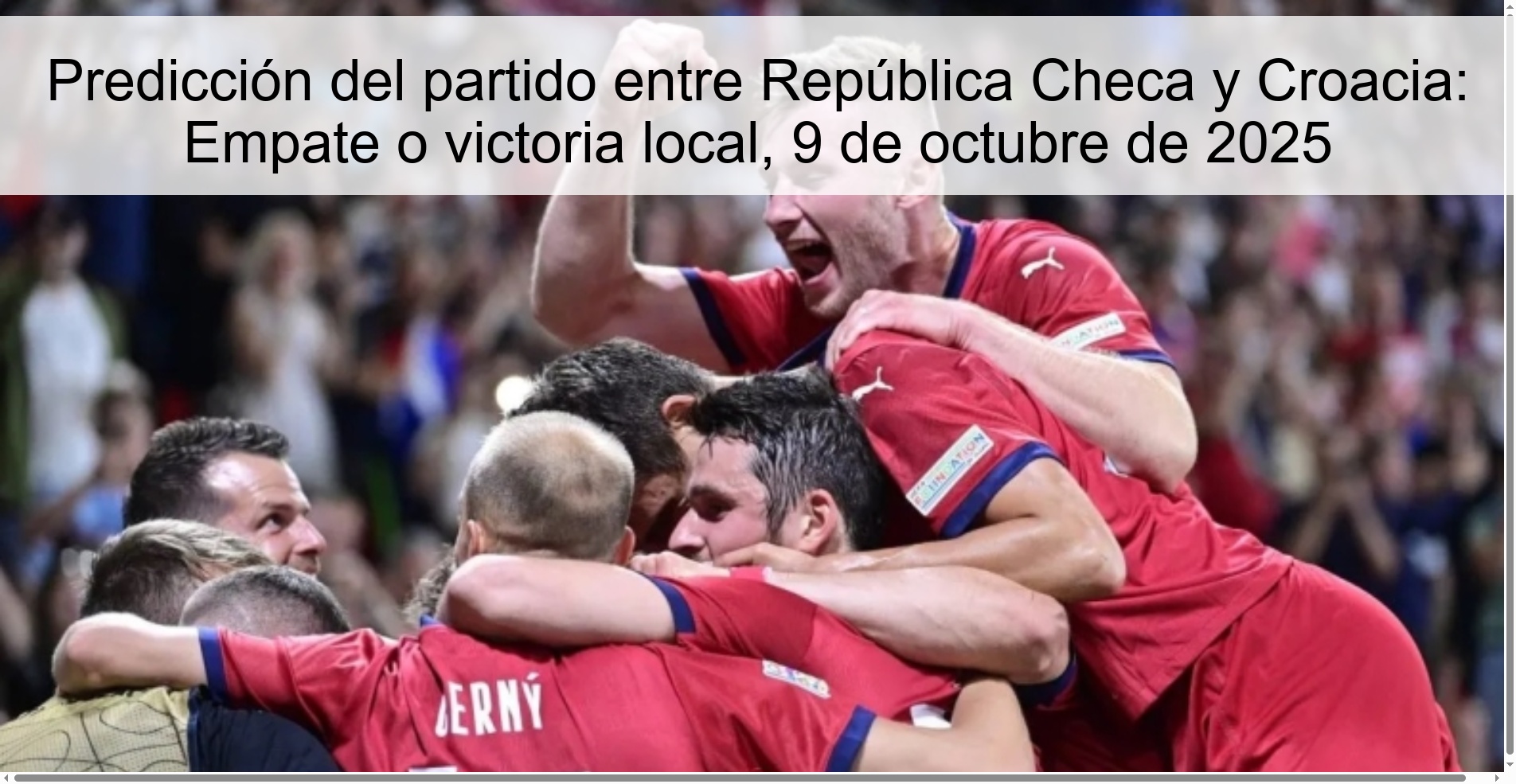 Czech Republic vs Croatia match prediction: Draw or home win, October 9, 2025