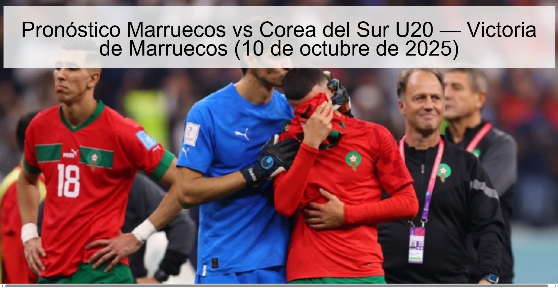 Morocco vs South Korea U20 Prediction — Morocco Victory (October 10, 2025) 1 310416