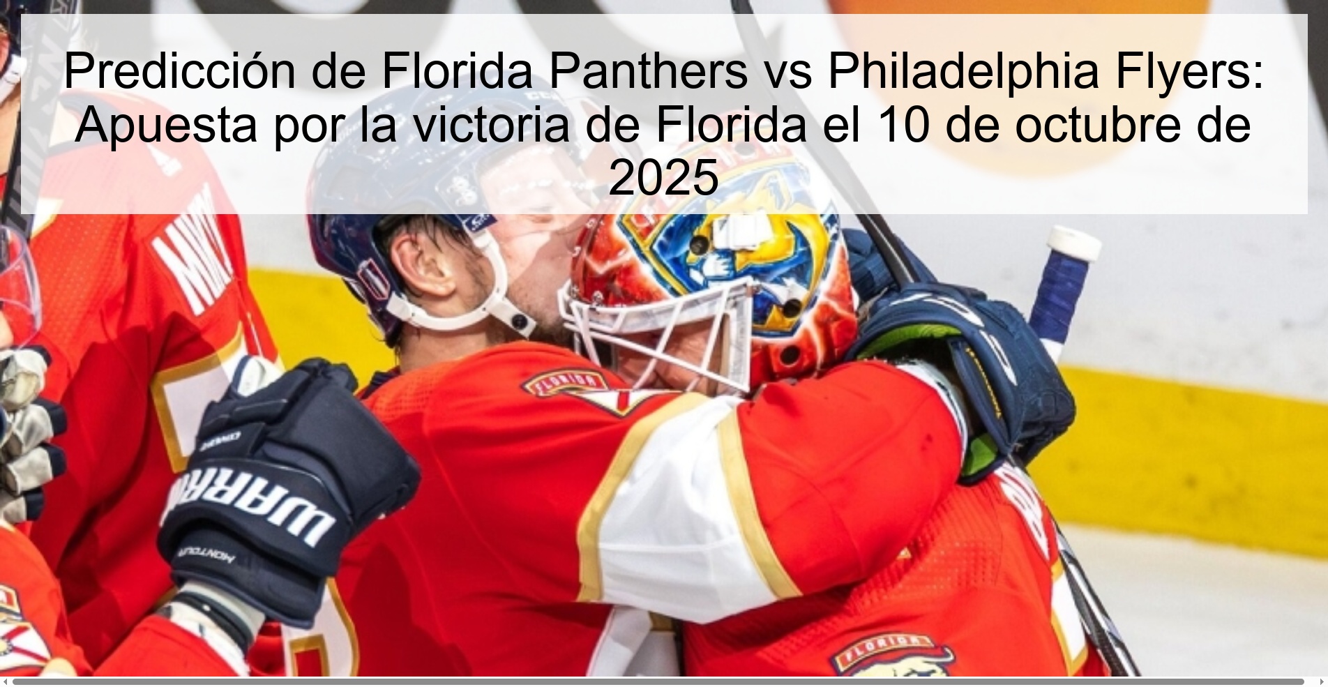 Predicción de Florida Panthers vs Philadelphia Flyers: Apuesta por la victoria de Florida el 10 de octubre de 2025 1 310441