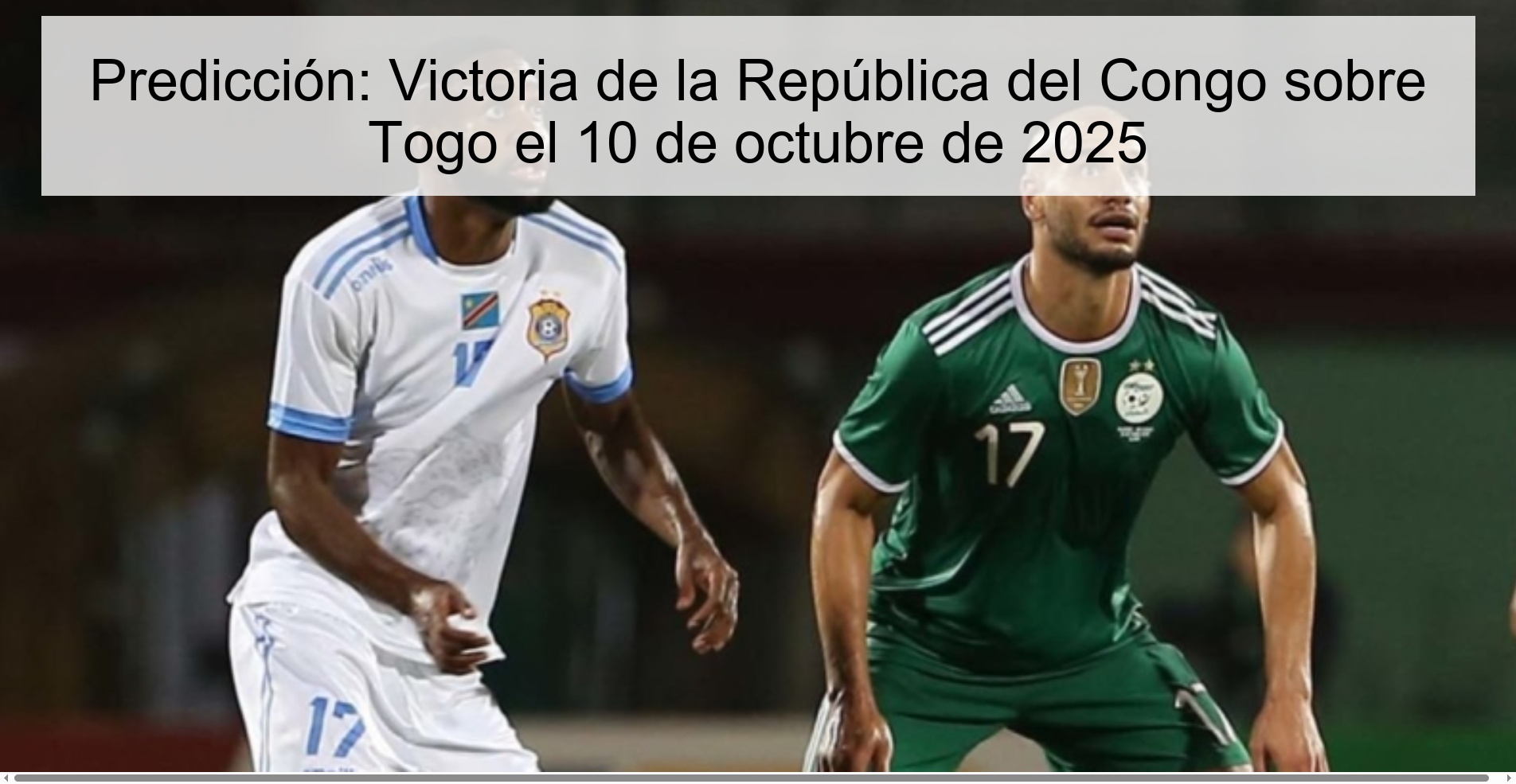 Prediction: Republic of Congo victory over Togo on October 10, 2025