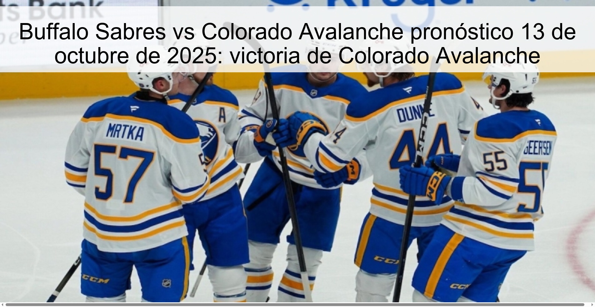 Buffalo Sabers vs Colorado Avalanche prediction October 13, 2025: Colorado Avalanche win