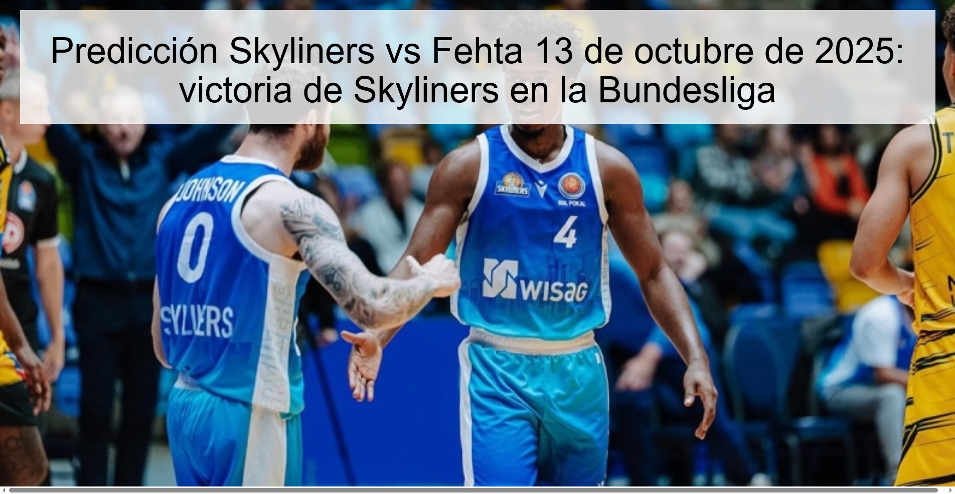 Skyliners vs Fehta Prediction October 13, 2025: Skyliners win in the Bundesliga