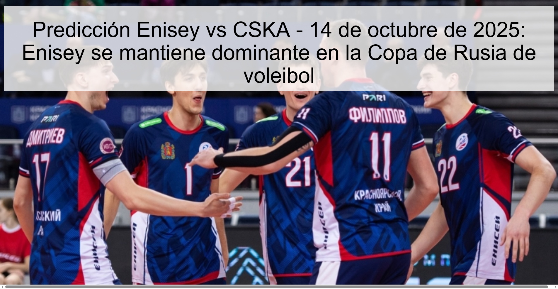 Enisey vs CSKA Prediction – October 14, 2025: Enisey remains dominant in Russian Volleyball Cup