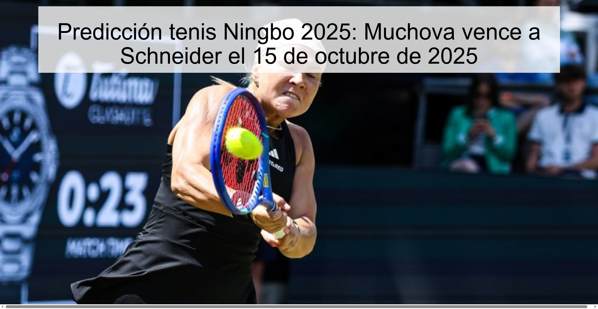 Ningbo 2025 tennis prediction: Muchova beats Schneider on October 15, 2025