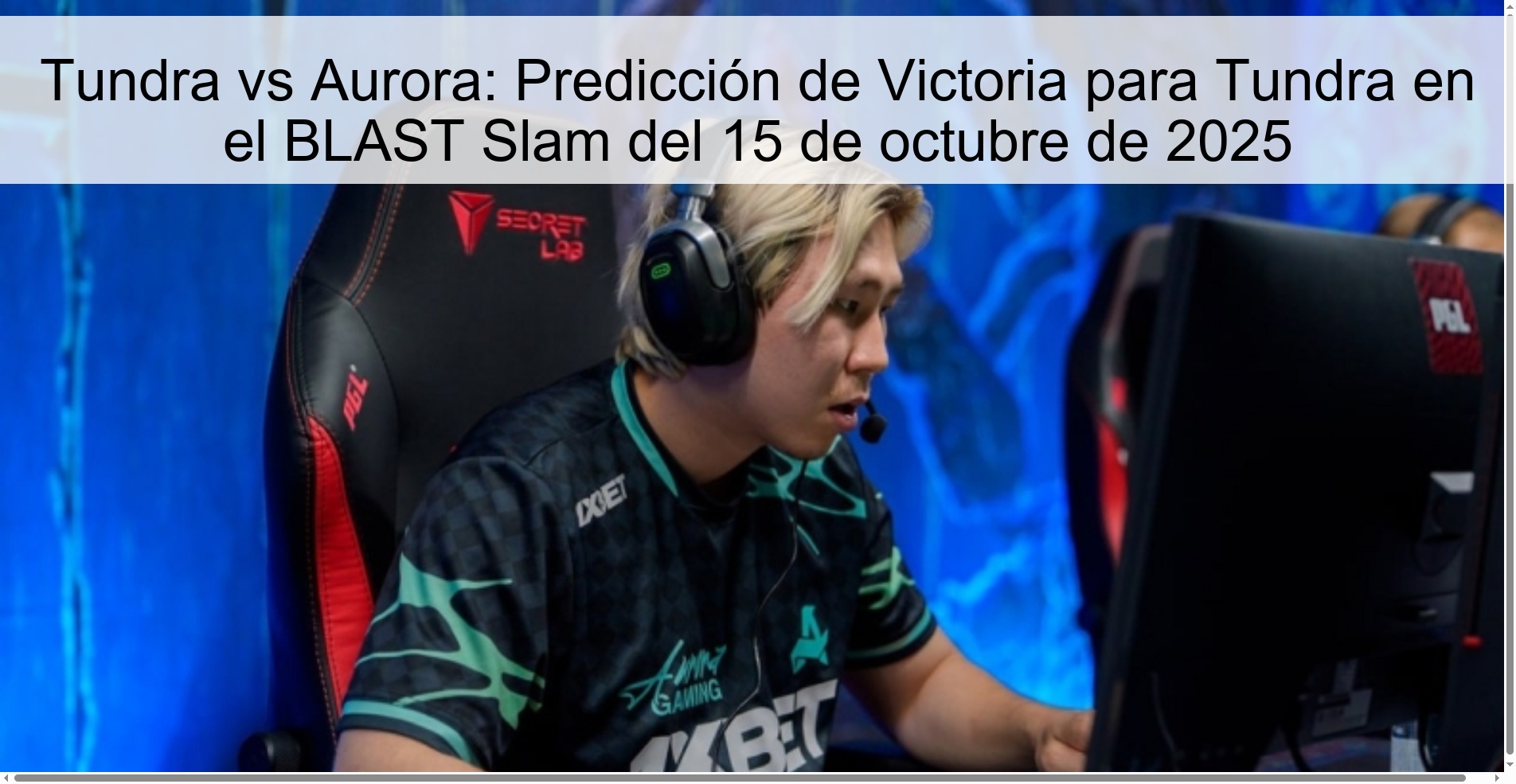 Tundra vs Aurora: Victory Prediction for Tundra in the BLAST Slam on October 15, 2025