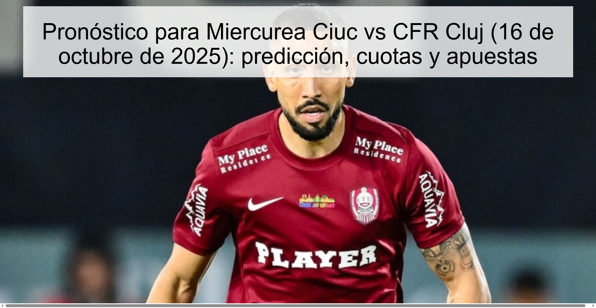 Prediction for Miercurea Ciuc vs CFR Cluj (October 16, 2025): prediction, odds and bets