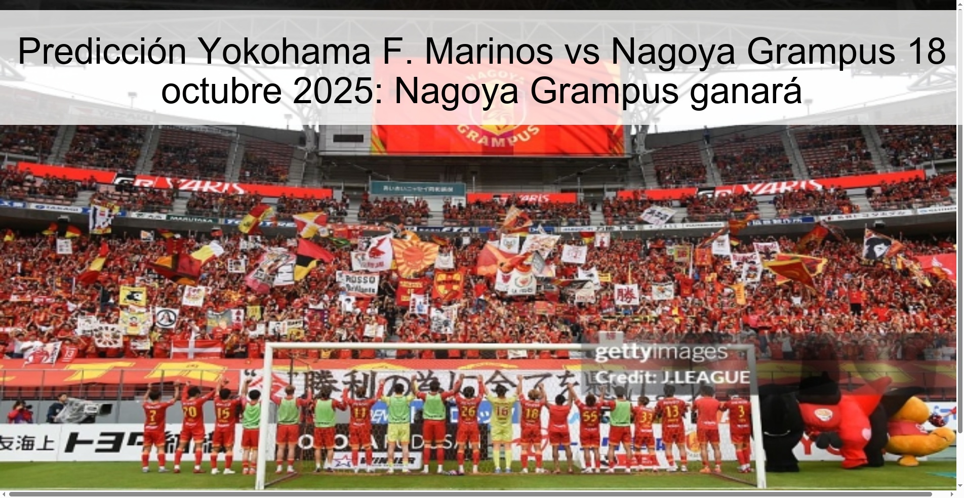 Yokohama F. Marinos vs Nagoya Grampus Prediction October 18, 2025: Nagoya Grampus will win 1 313473