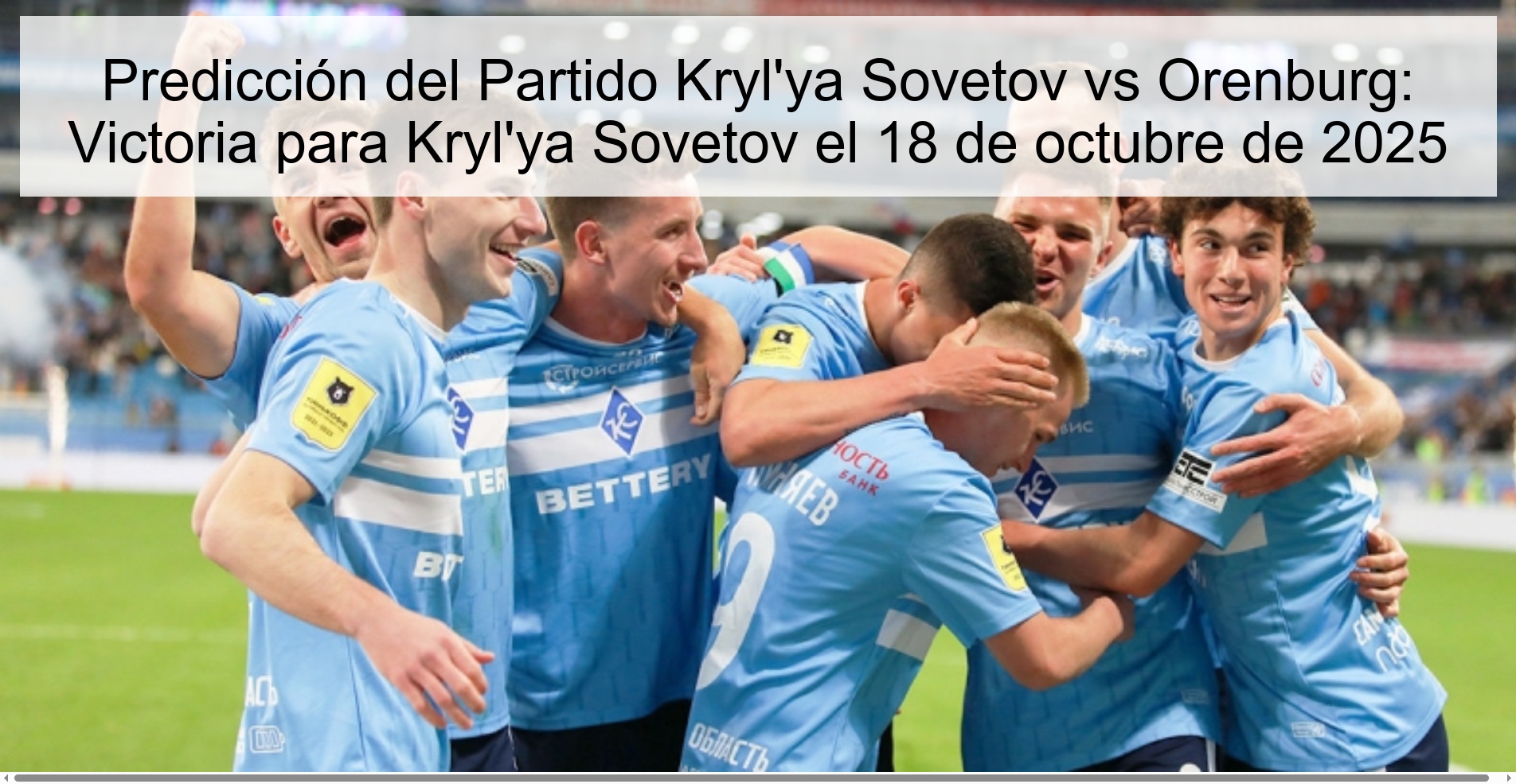 Kryl'ya Sovetov vs Orenburg Match Prediction: Victory for Kryl'ya Sovetov on October 18, 2025