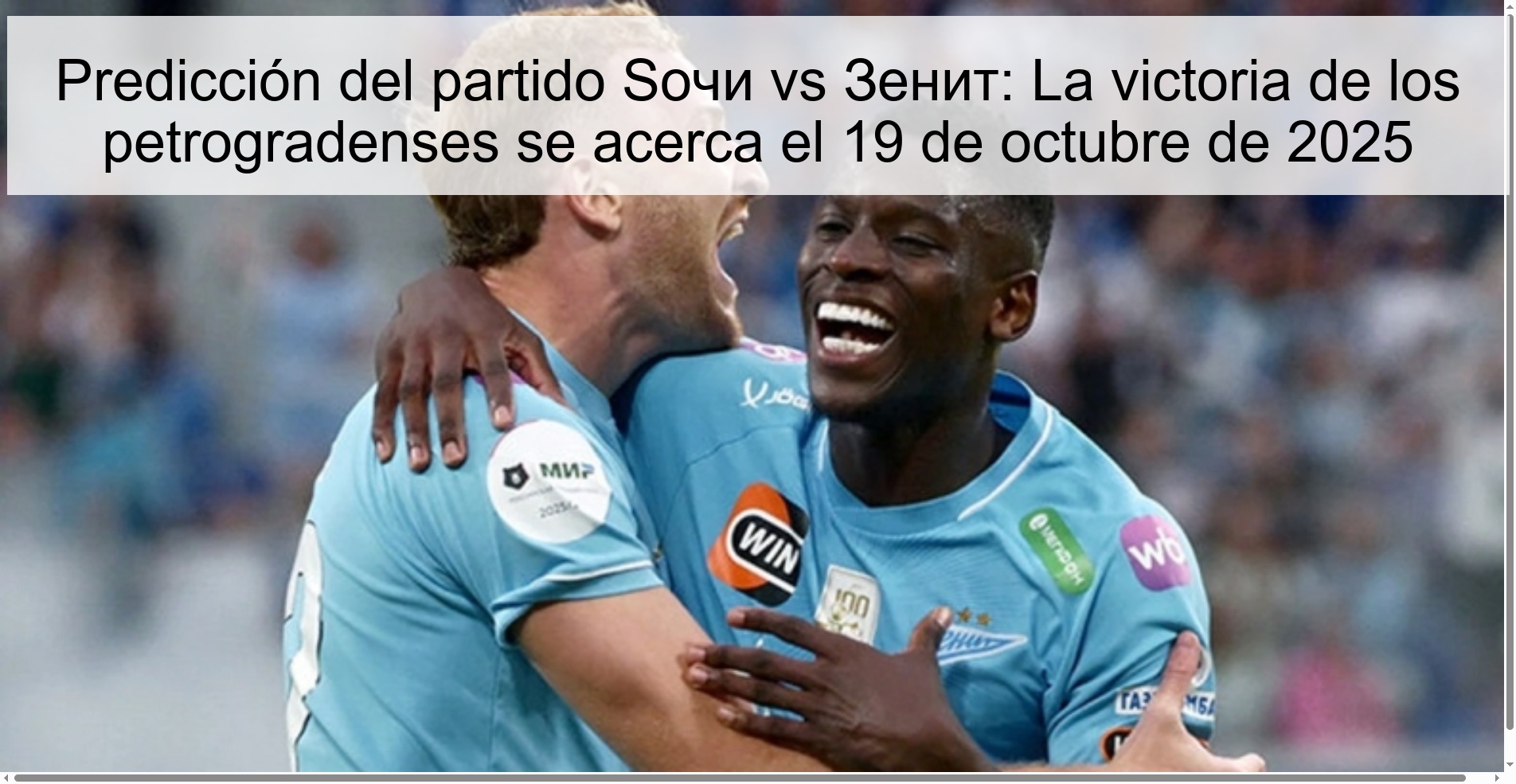 Sochi vs Zenit match prediction: Petrograd's victory is approaching on October 19, 2025