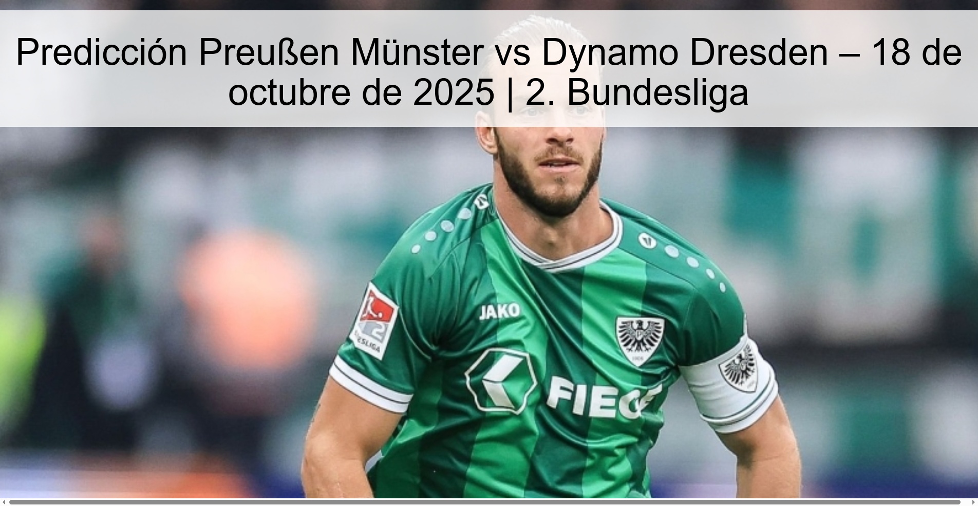 Preußen Münster vs Dynamo Dresden Prediction – October 18, 2025 | 2. Bundesliga