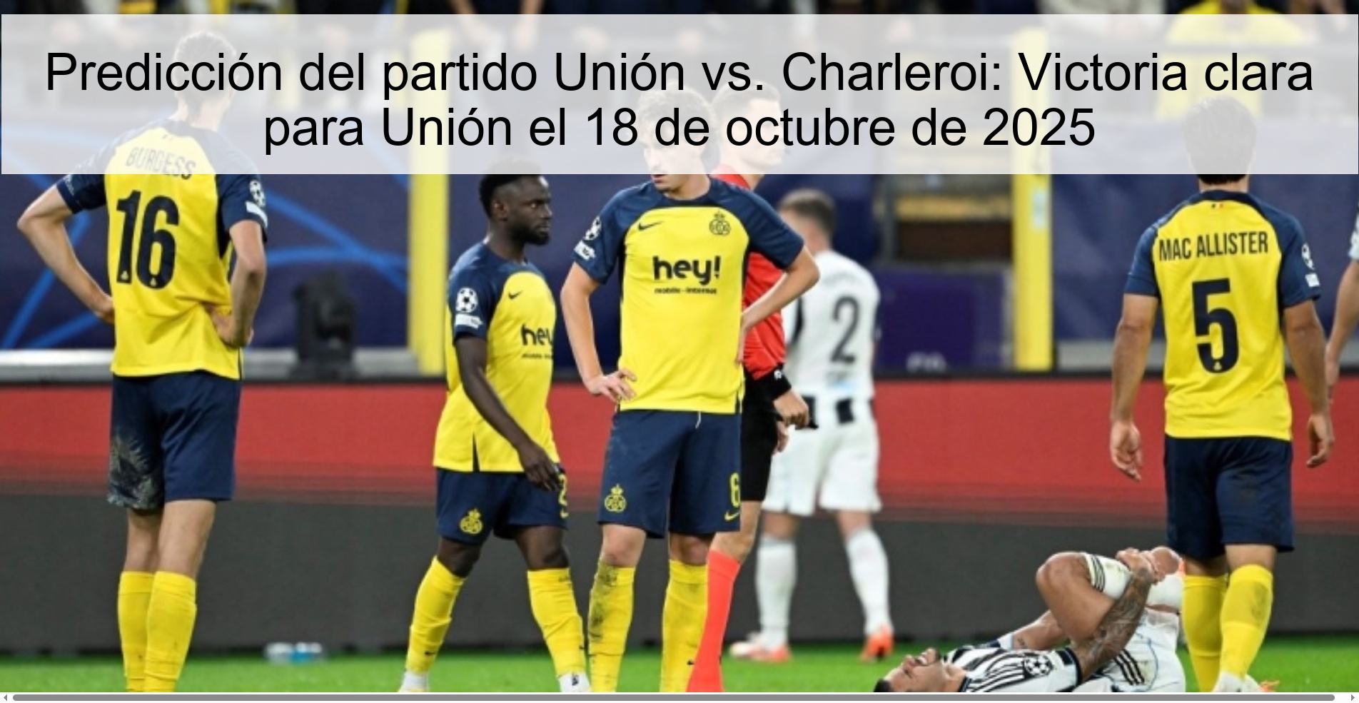 Predicción del partido Unión vs. Charleroi: Victoria clara para Unión el 18 de octubre de 2025 1 313776
