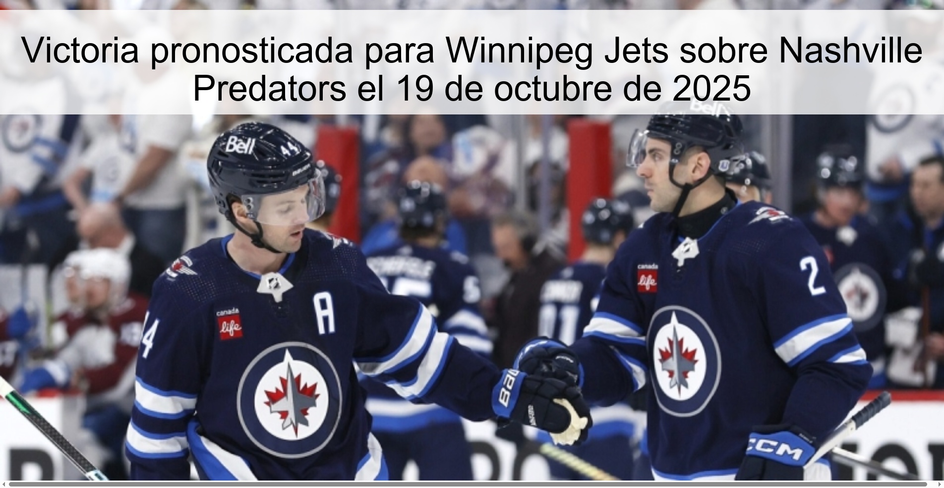 Victoria pronosticada para Winnipeg Jets sobre Nashville Predators el 19 de octubre de 2025 1 313825