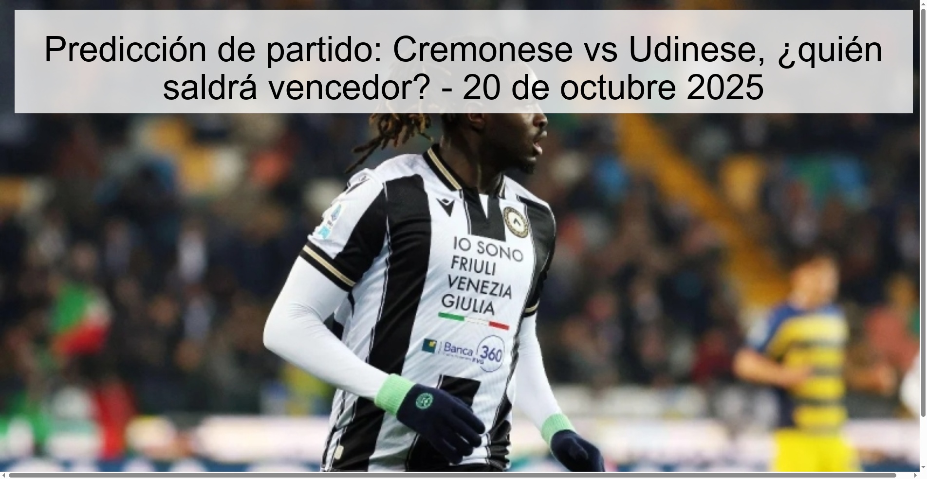 Match prediction: Cremonese vs Udinese, who will win? - October 20, 2025