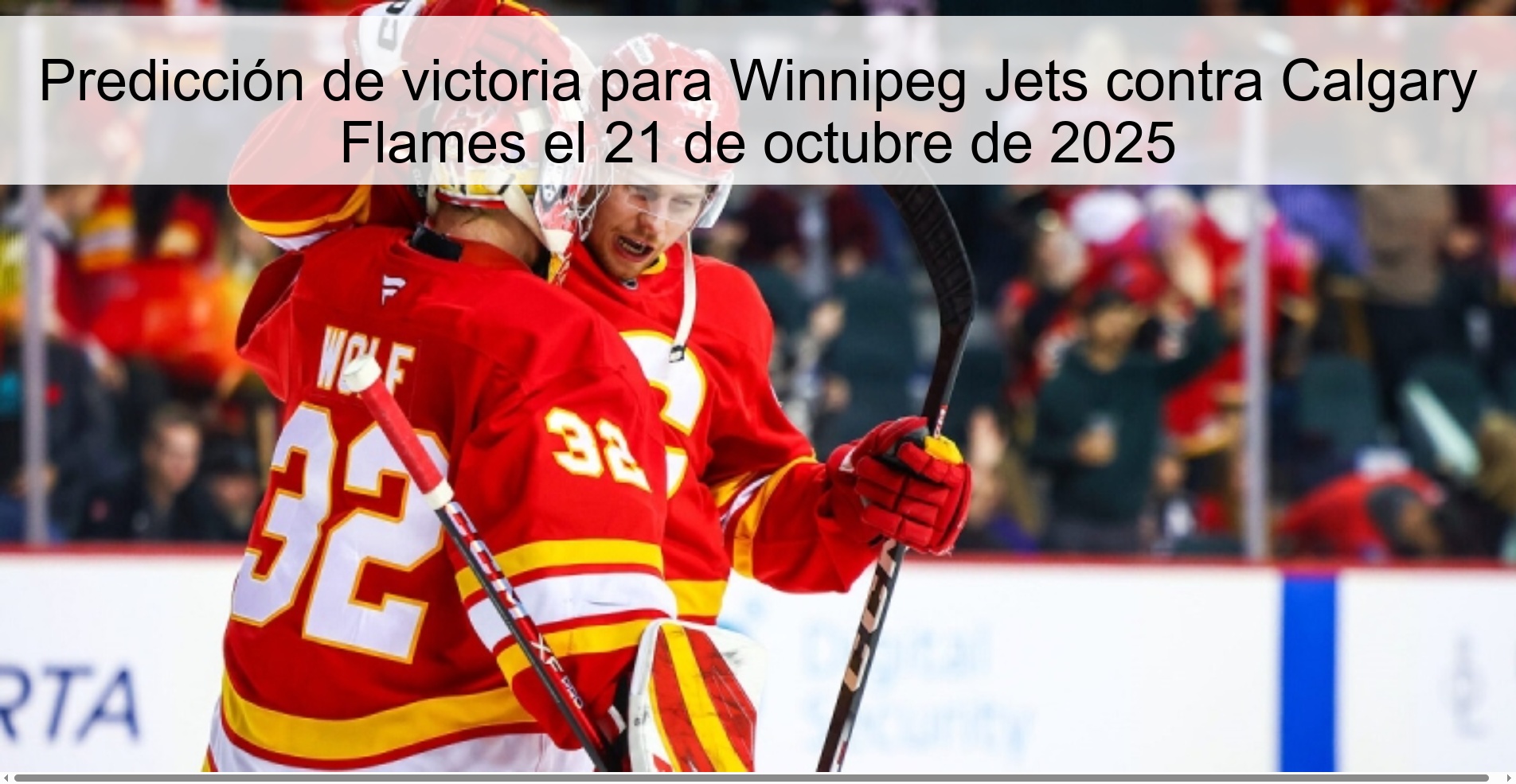 Win prediction for Winnipeg Jets against Calgary Flames on October 21, 2025