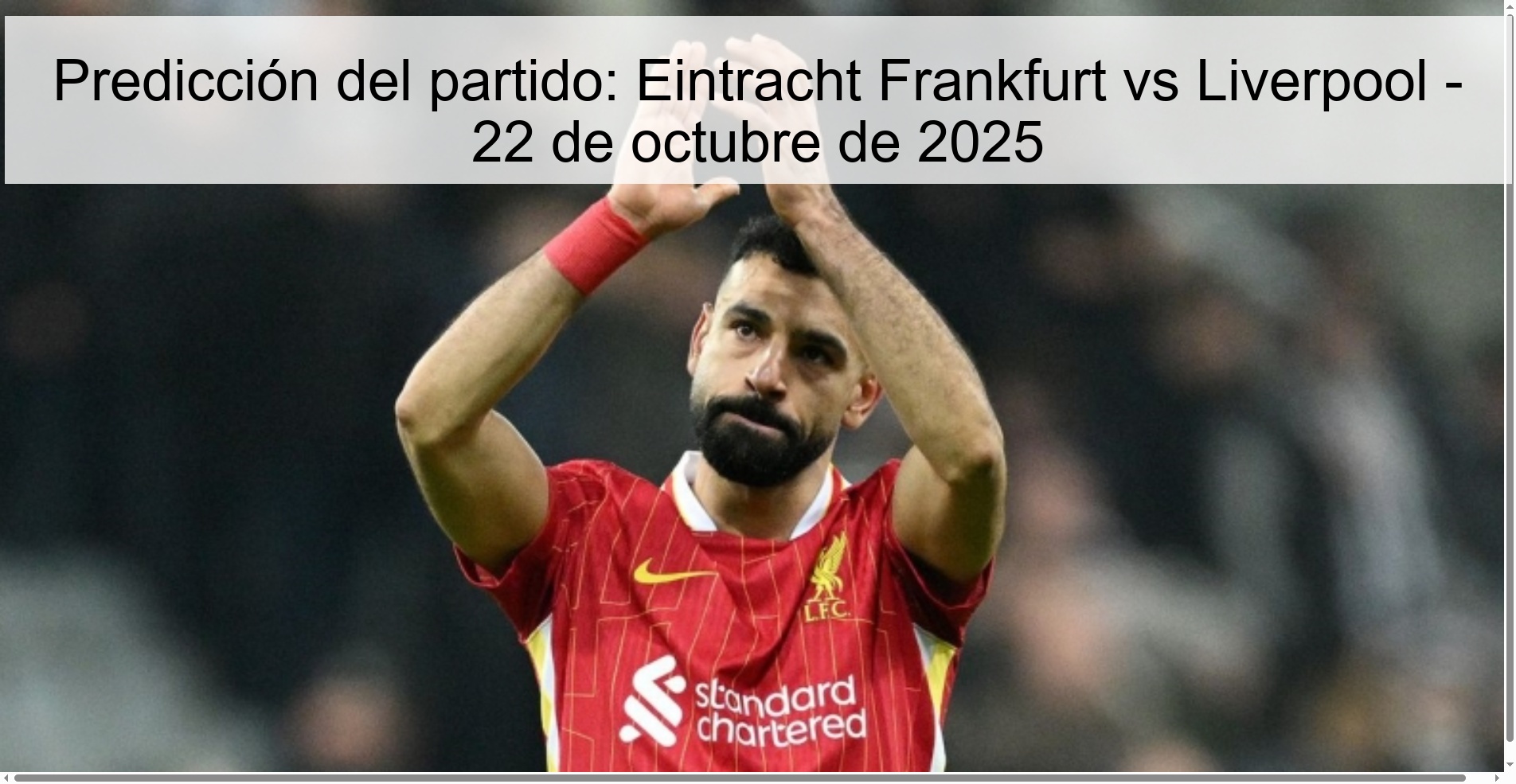 Match Prediction: Eintracht Frankfurt vs Liverpool – October 22, 2025