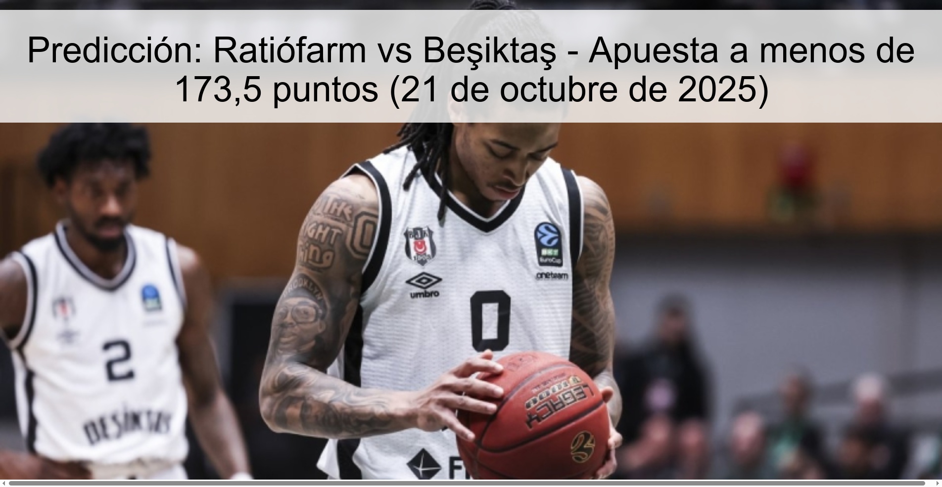Prediction: Ratiófarm vs Beşiktaş - Bet under 173.5 points (October 21, 2025) 1 314627