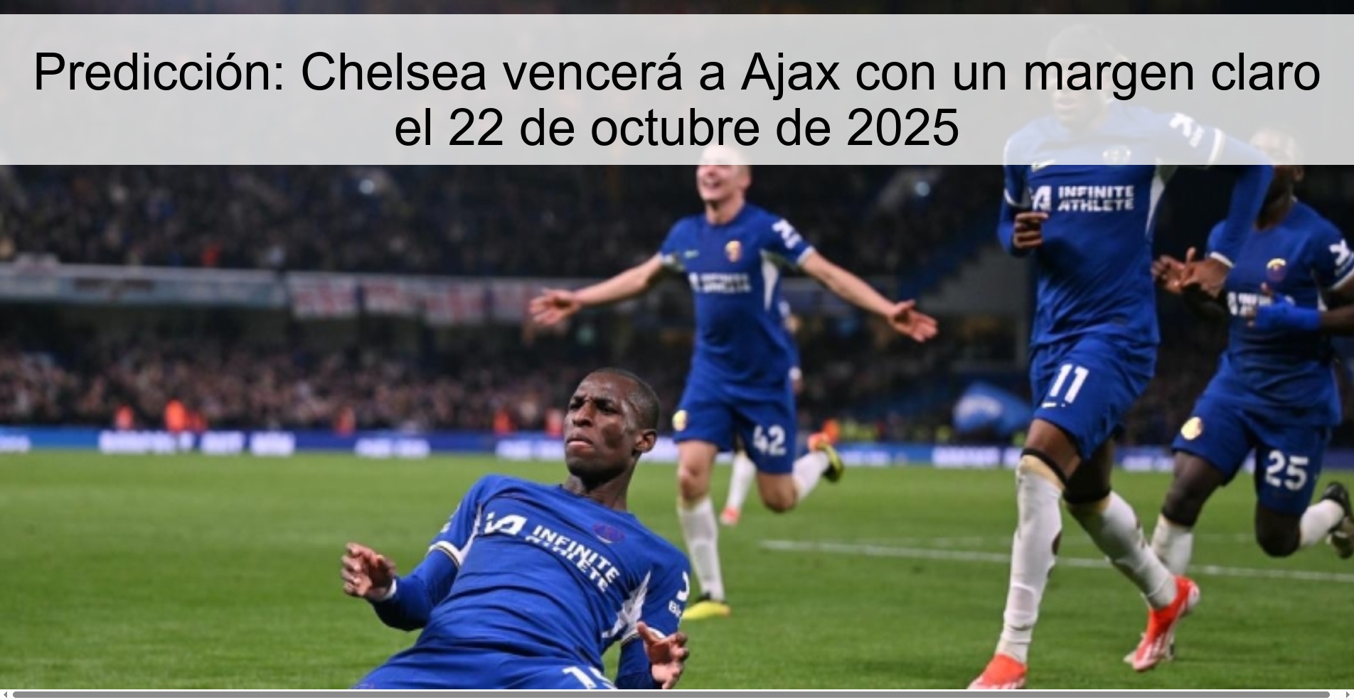 Prediction: Chelsea will beat Ajax by a clear margin on October 22, 2025