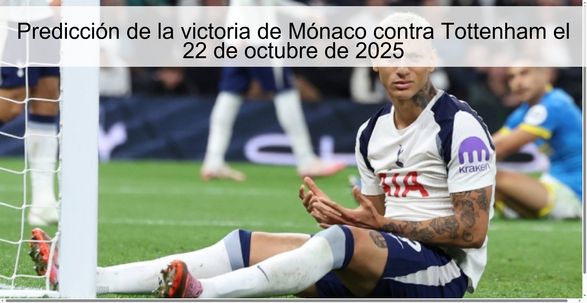 Predicción de la victoria de Mónaco contra Tottenham el 22 de octubre de 2025 1 Predicción de la victoria de Mónaco contra Tottenham el 22 de octubre de 2025
