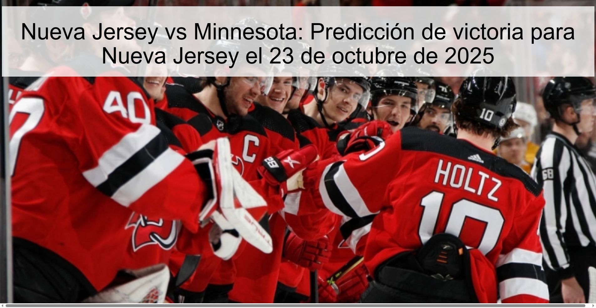 Nueva Jersey vs Minnesota: Predicción de victoria para Nueva Jersey el 23 de octubre de 2025 1 Nueva Jersey vs Minnesota: Predicción de victoria para Nueva Jersey el 23 de octubre de 2025
