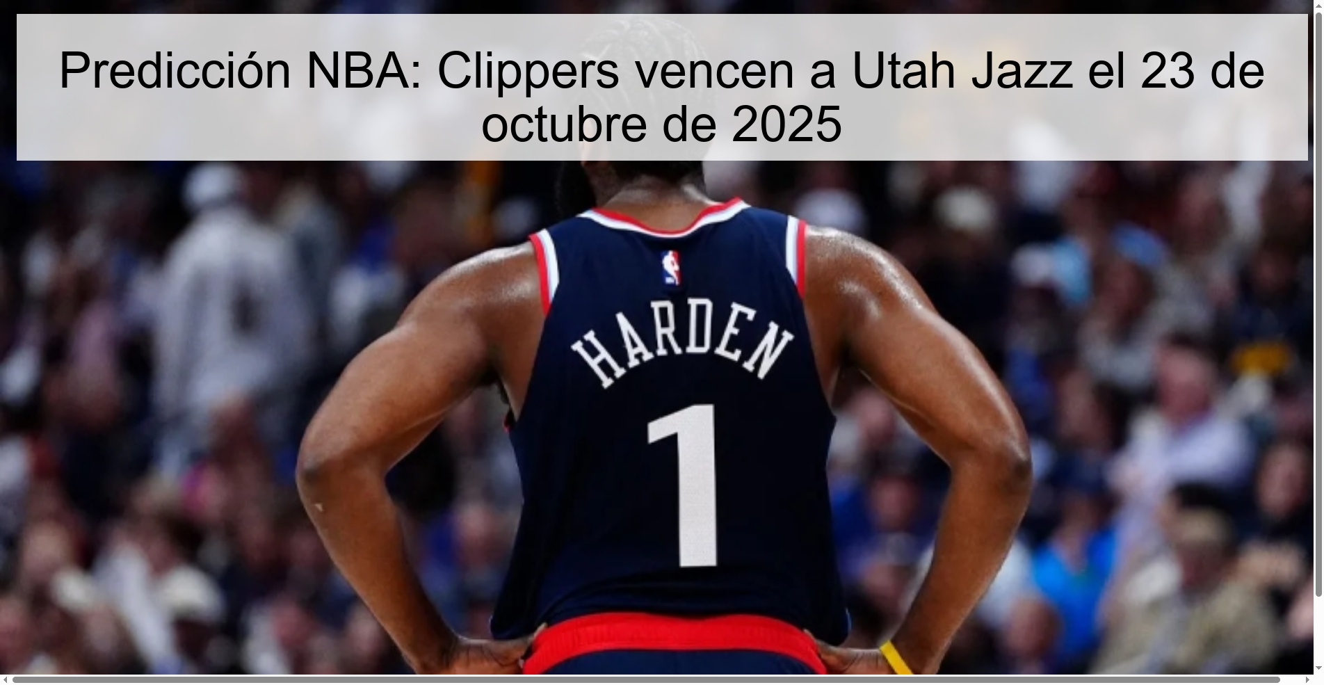 Predicción NBA: Clippers vencen a Utah Jazz el 23 de octubre de 2025 1 Predicción NBA: Clippers vencen a Utah Jazz el 23 de octubre de 2025