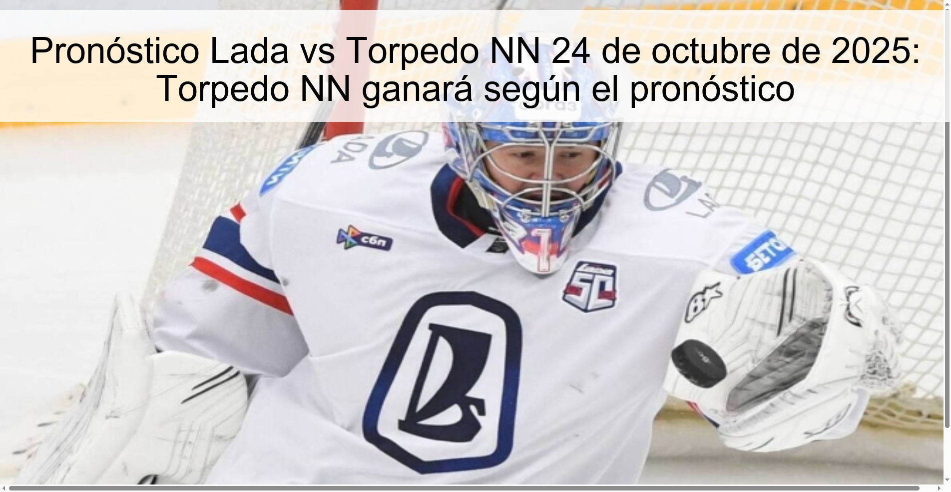 Pronóstico Lada vs Torpedo NN 24 de octubre de 2025: Torpedo NN ganará según el pronóstico 1 315689