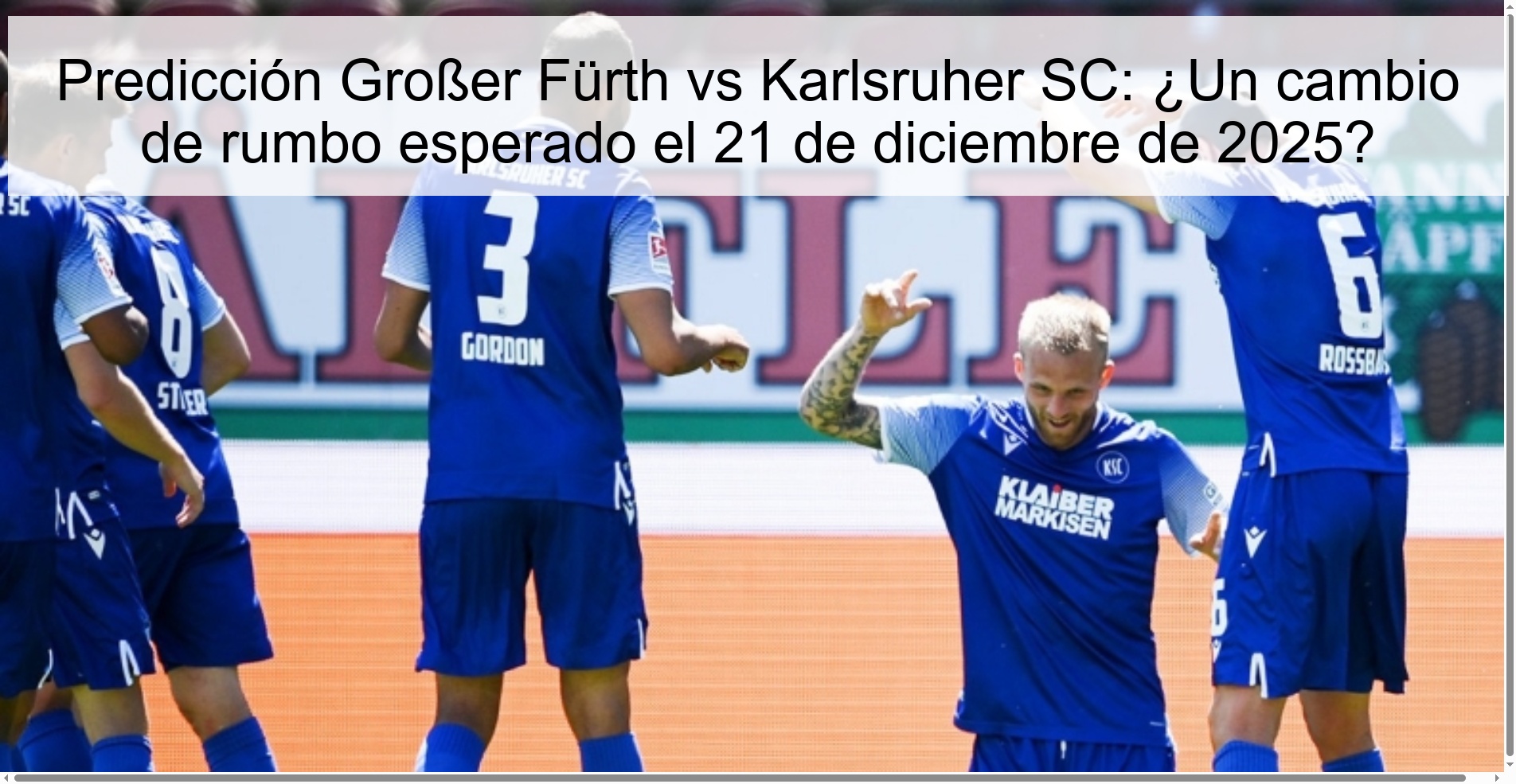 Großer Fürth vs Karlsruher SC Prediction: A turnaround expected on December 21, 2025?