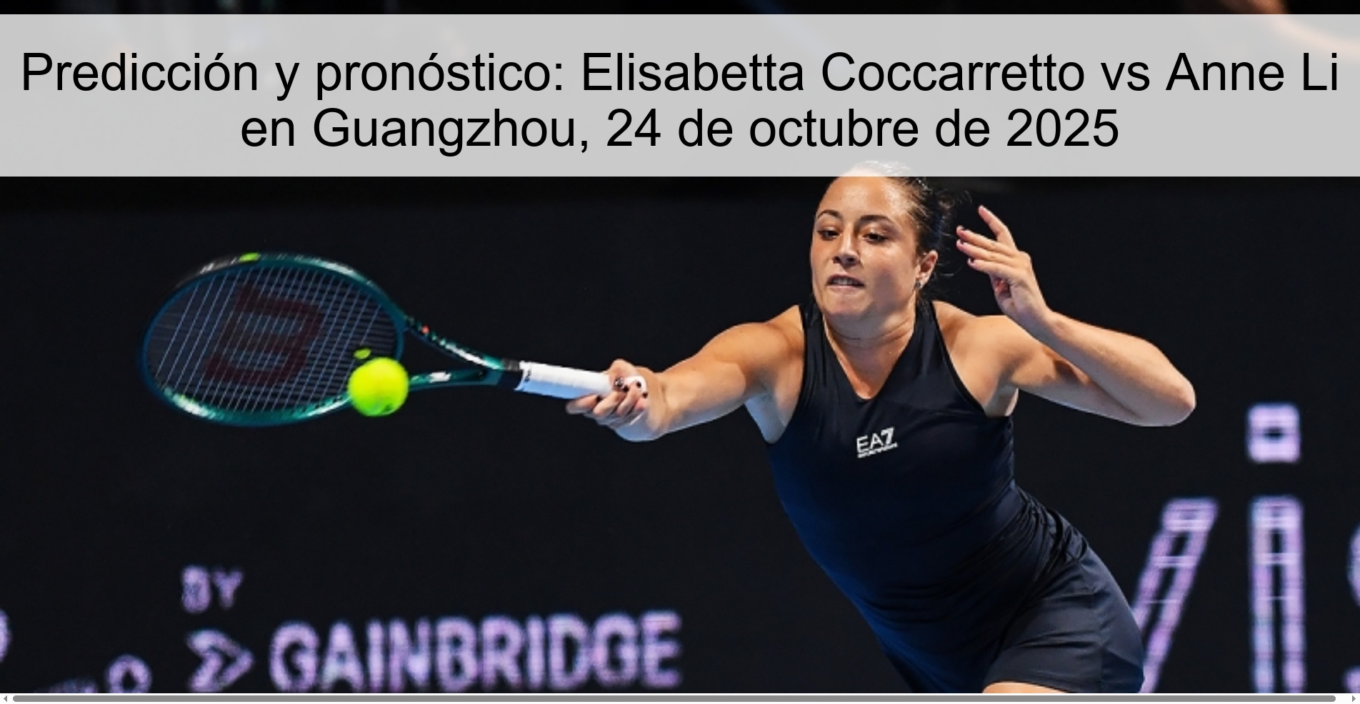 Predicción y pronóstico: Elisabetta Coccarretto vs Anne Li en Guangzhou, 24 de octubre de 2025