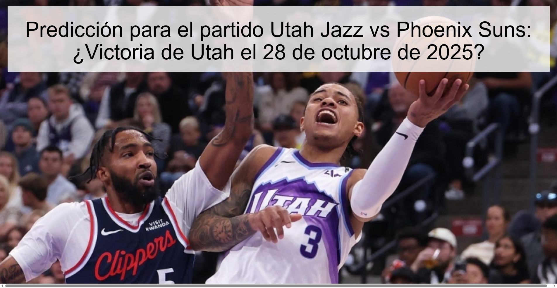 Predicción para el partido Utah Jazz vs Phoenix Suns: ¿Victoria de Utah el 28 de octubre de 2025? 1 317170