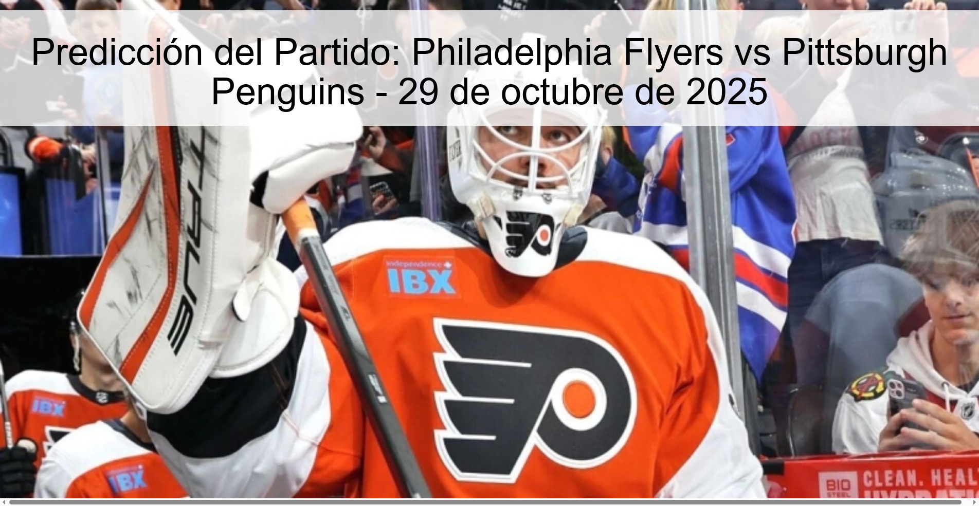Match Prediction: Philadelphia Flyers vs Pittsburgh Penguins - October 29, 2025