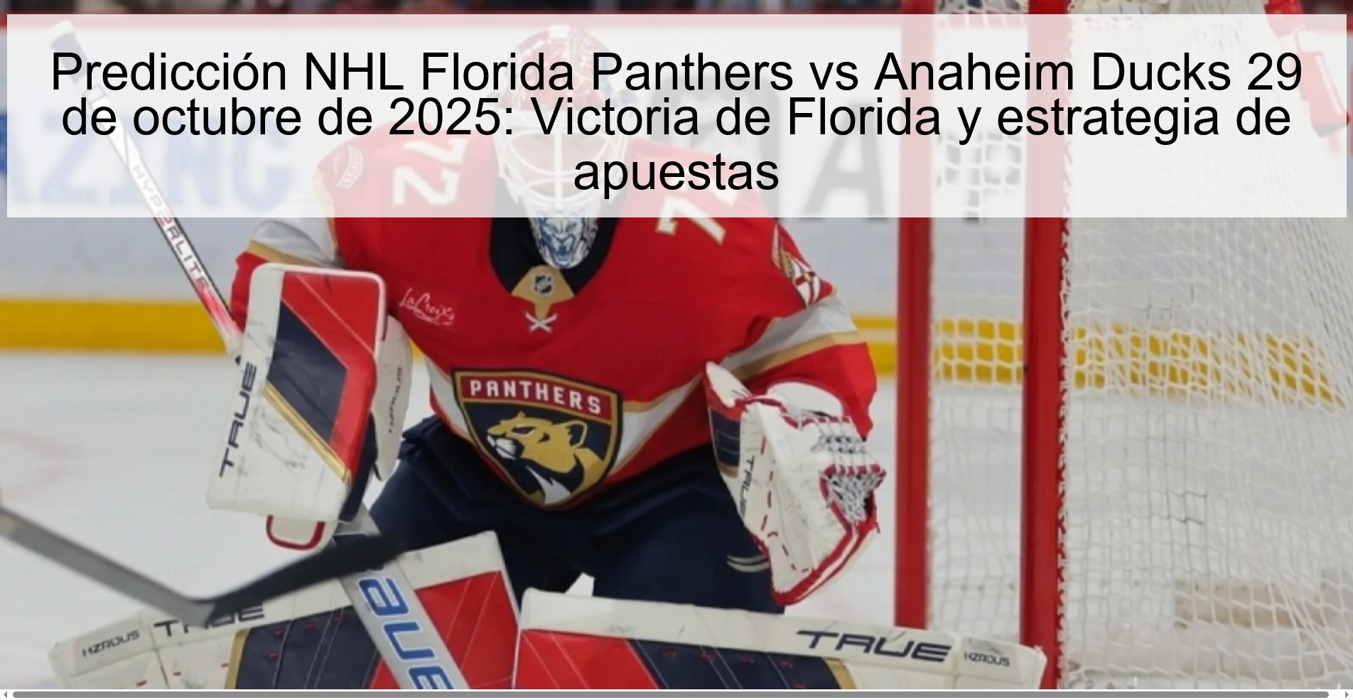 NHL Florida Panthers vs Anaheim Ducks Prediction October 29, 2025: Florida Win and Betting Strategy